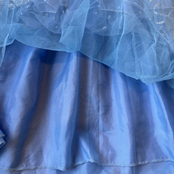 Cinderella Princess Costume Dress – Sparkly Blue Ball Gown - Picture 8 of 10